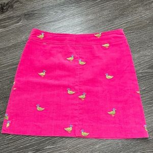 Lilly Pulitzer corduroy mallard ducks skirt RARE